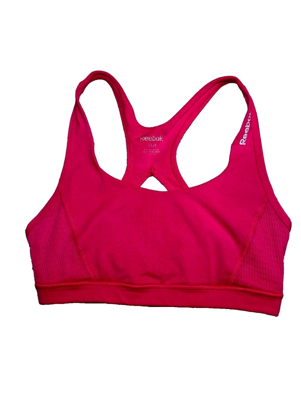 Reebok Women's Bright Pink Racerback Sports Bra